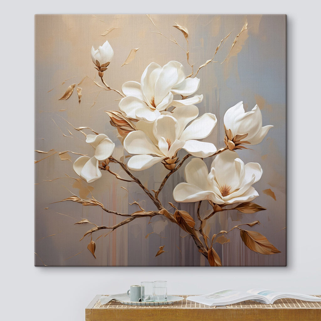Magnolia blanca en ramas — interior 3