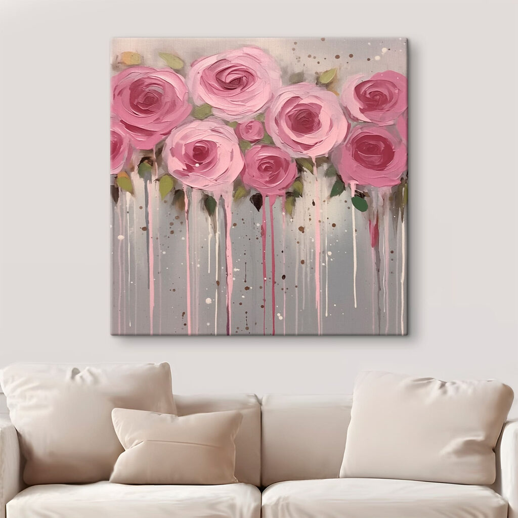 Rosas sobre pinceladas — interior 1