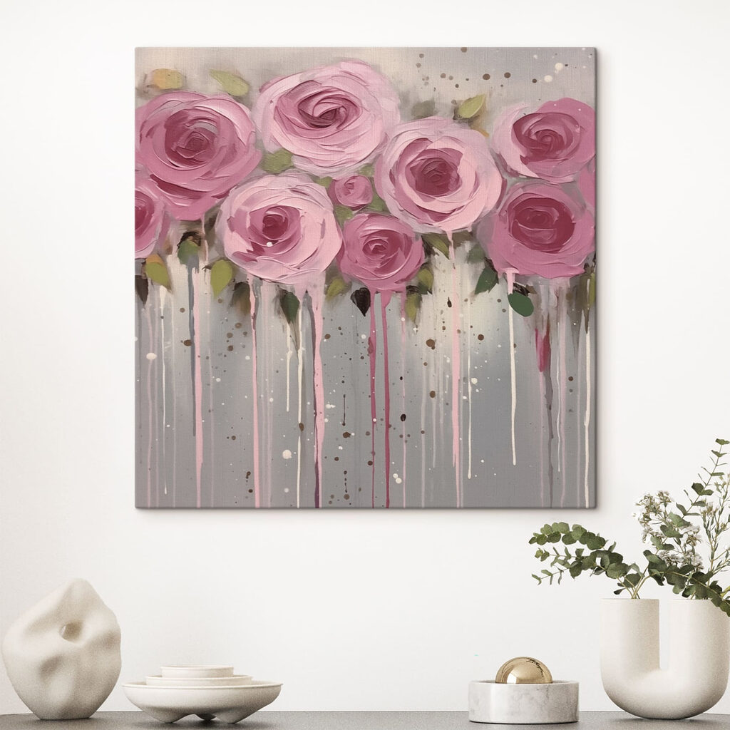 Rosas sobre pinceladas — interior 2