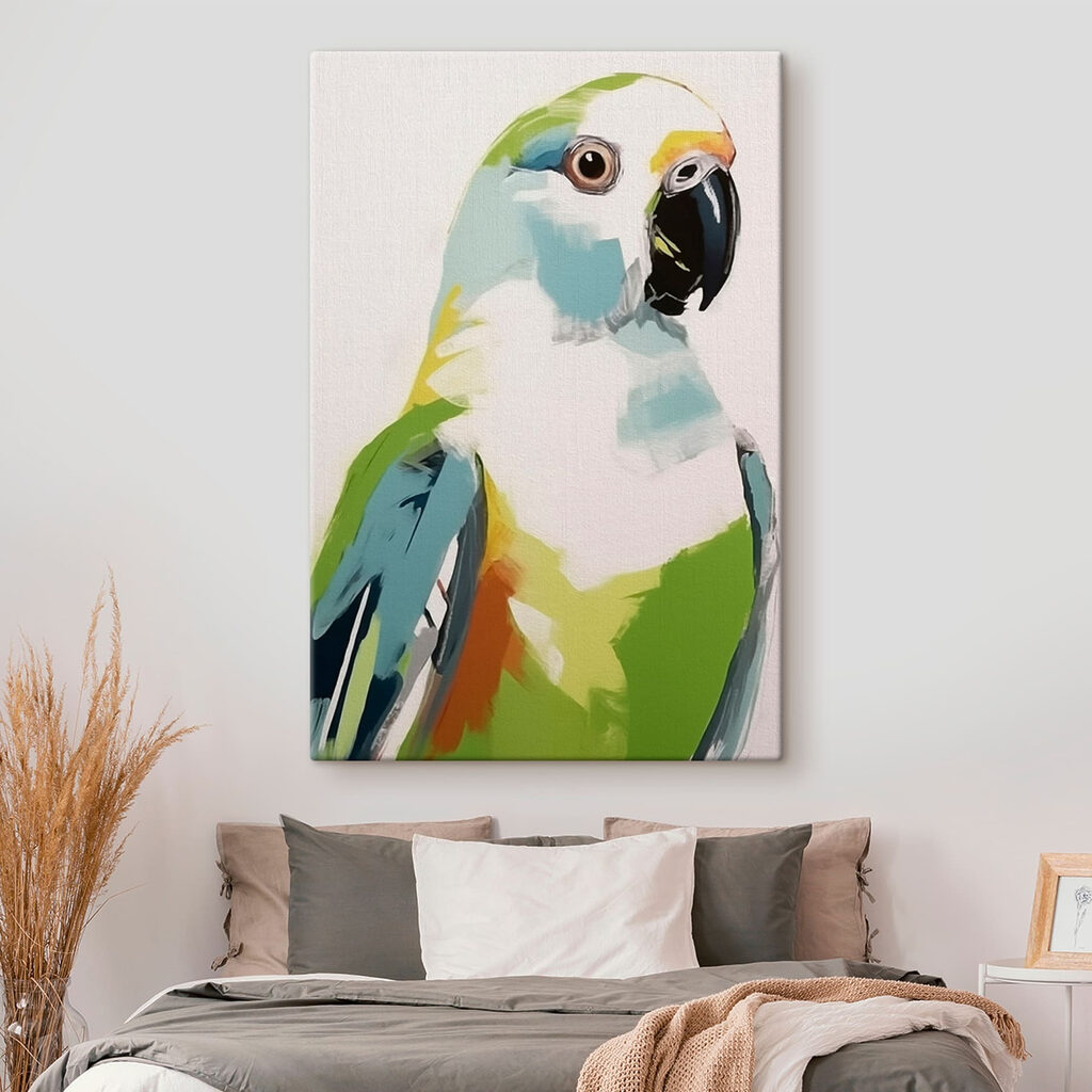 Loro verde en planos — interior 2