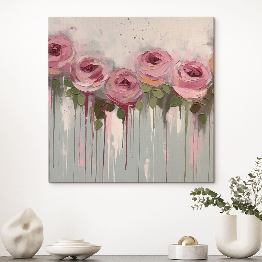 Rosas sobre gotas — interior 1