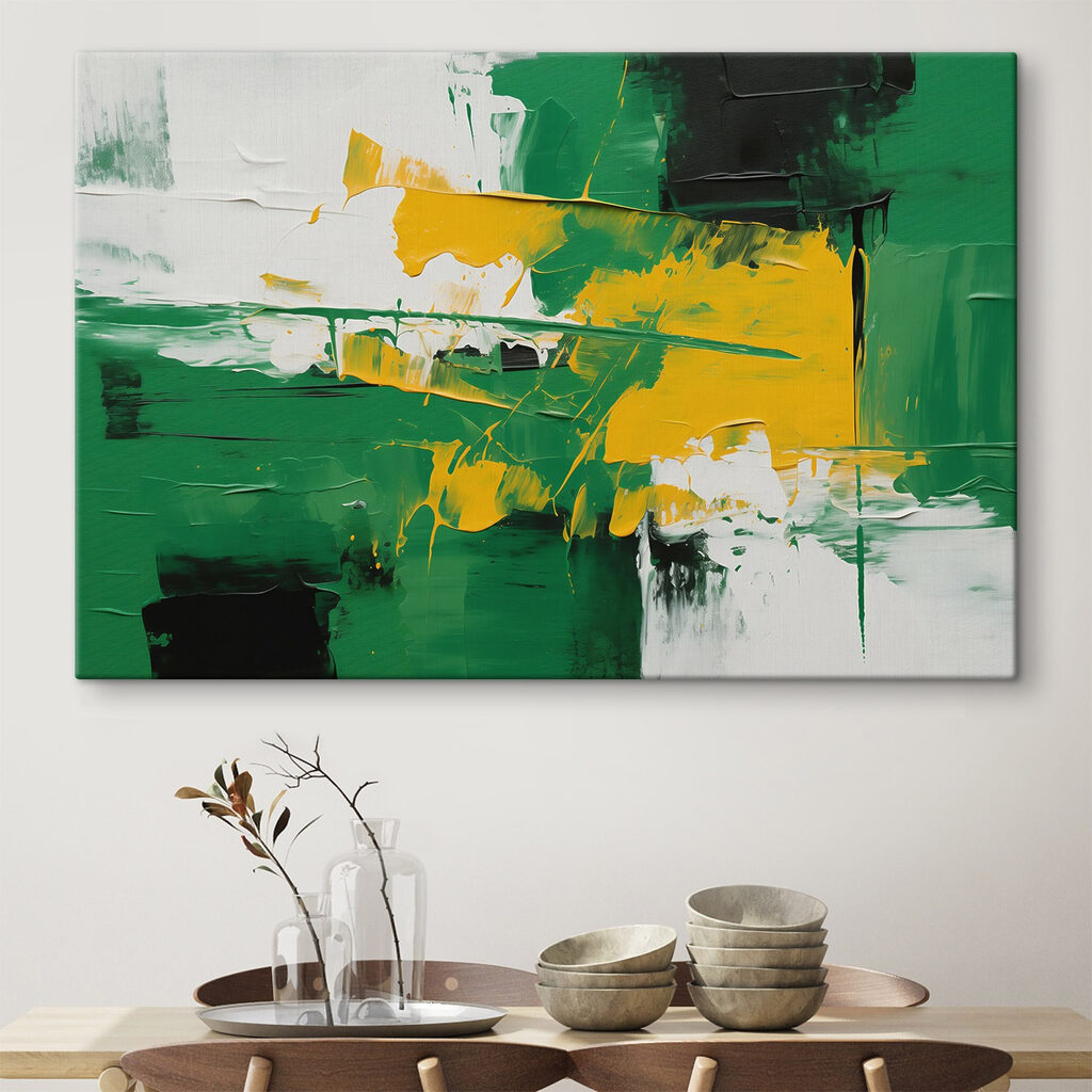 Pinceladas verdes y amarillas — interior 1