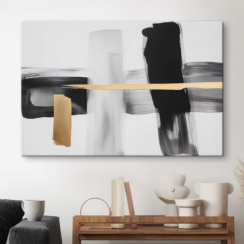 Negro con línea dorada — interior 1