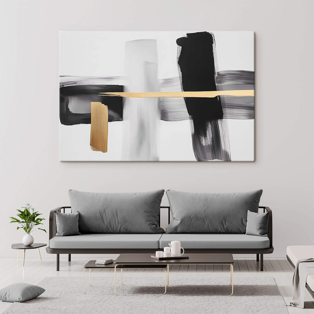 Negro con línea dorada — interior 2