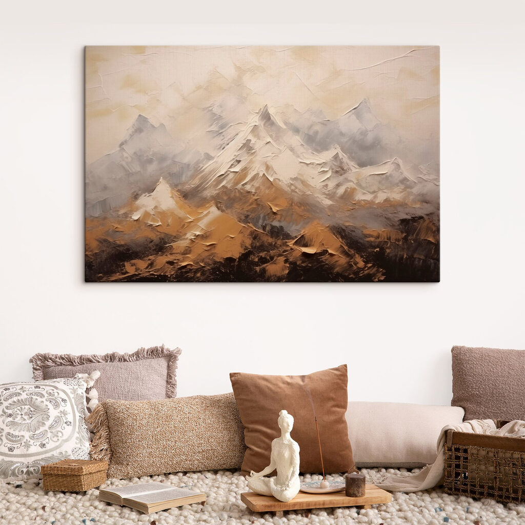 Montañas nevadas en gris — interior 1