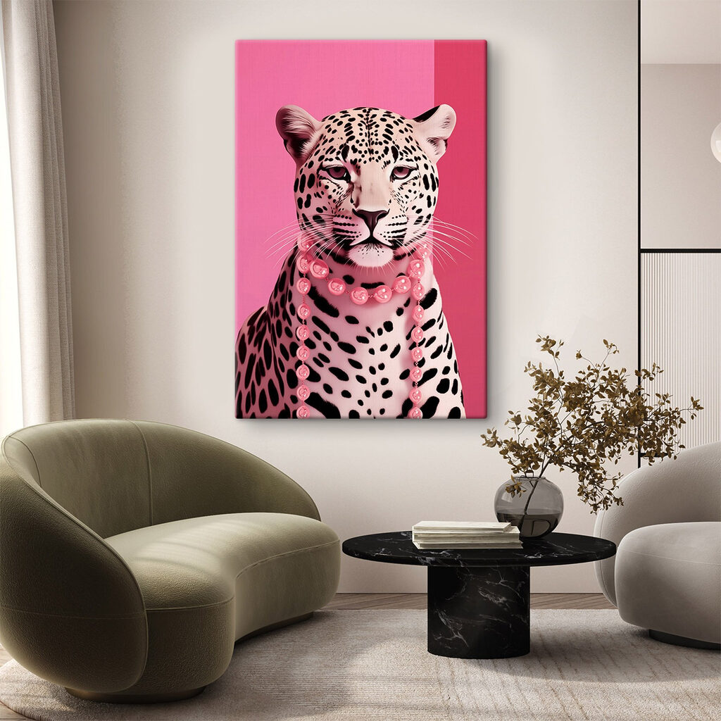 Leopardo sobre rosa — interior 2