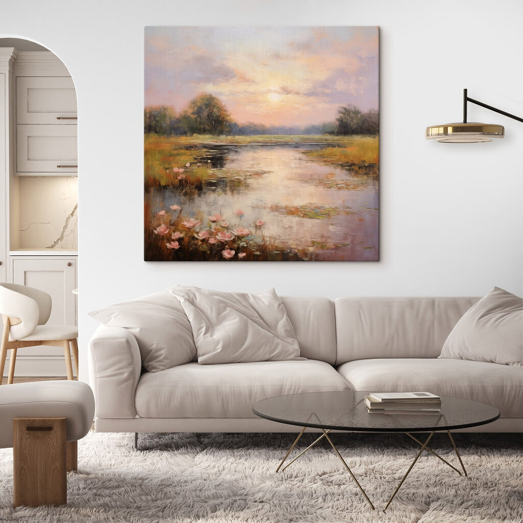 Atardecer con nenúfares — interior 1