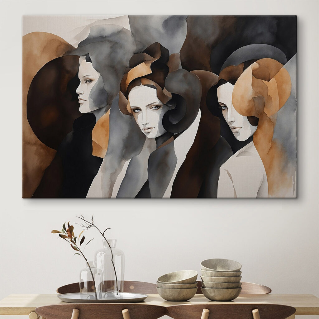 Tres mujeres entre formas — interior 3