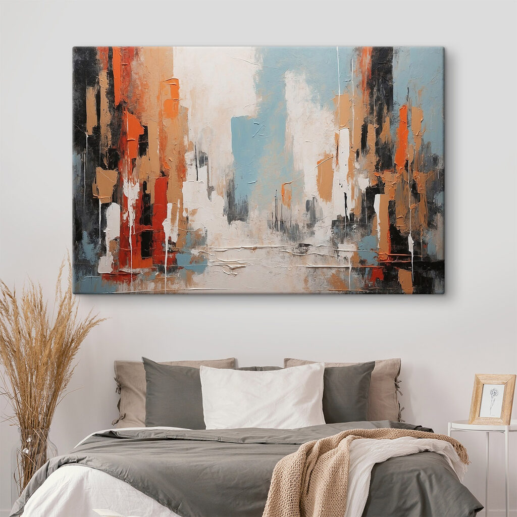 Calle naranja sobre agua — interior 1