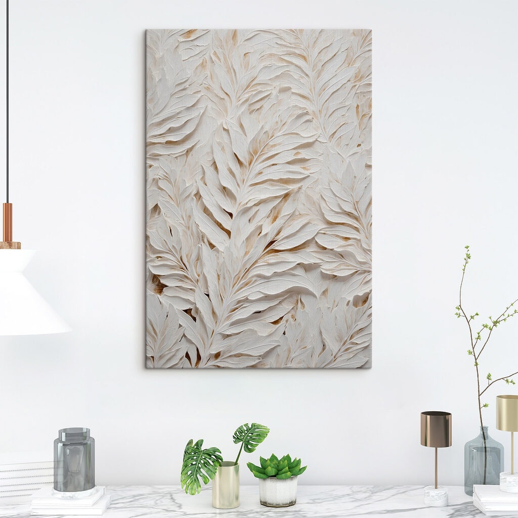 Hojas blancas con sombra — interior 3