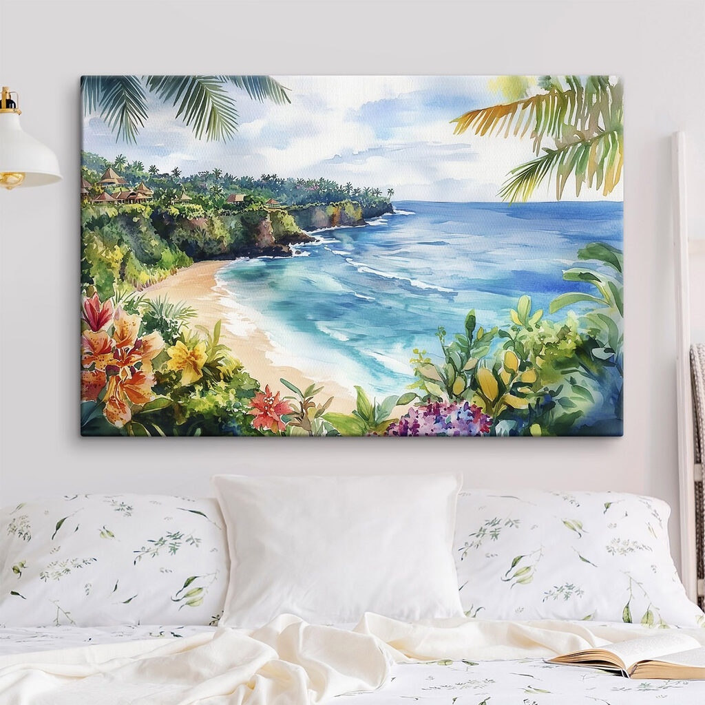 Bahía tropical con flores — interior 1