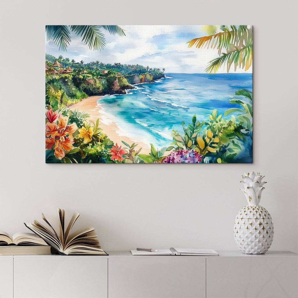 Bahía tropical con flores — interior 2