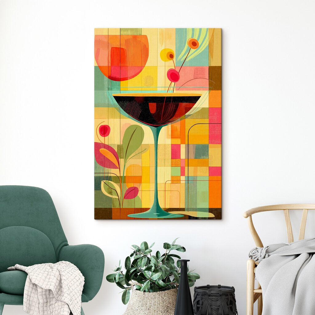 Copa de vino geométrica — interior 1