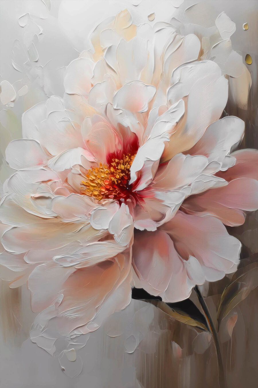 Flor de centro rosa — diseño completo