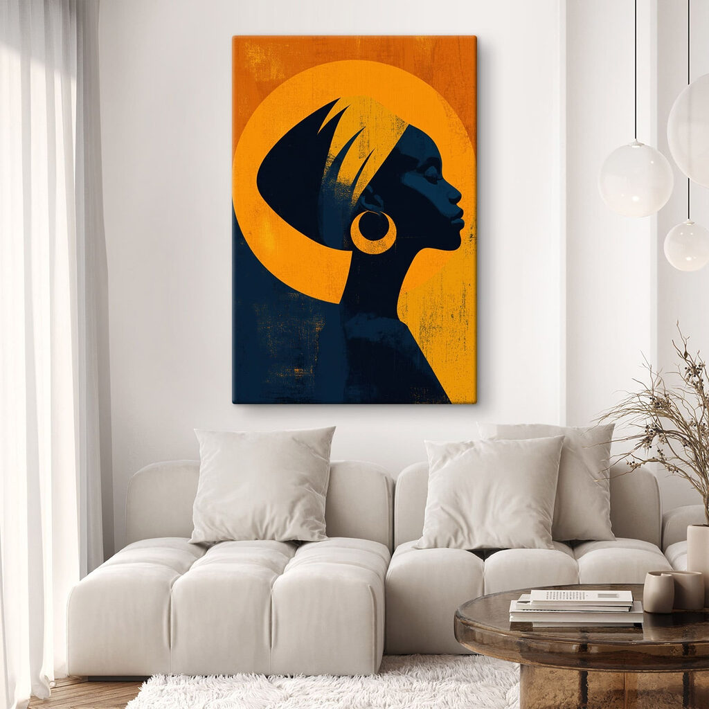Perfil azul ante naranja — interior 2
