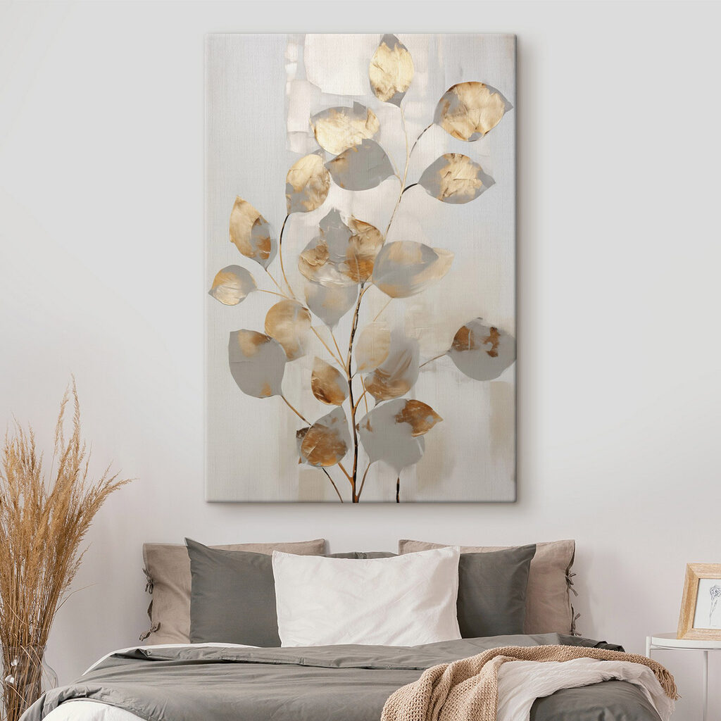 Hojas redondas con dorado — interior 1