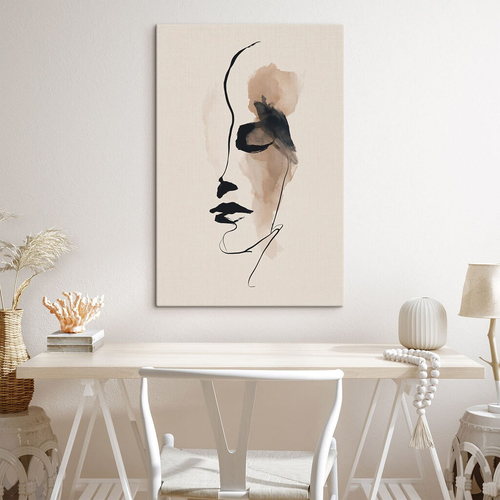 Rostro dibujado con ojo en un interior