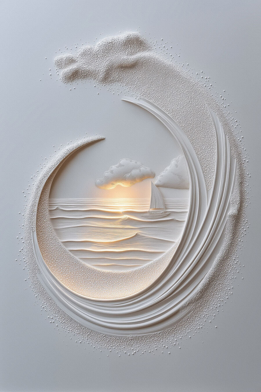Mar en relieve — diseño completo