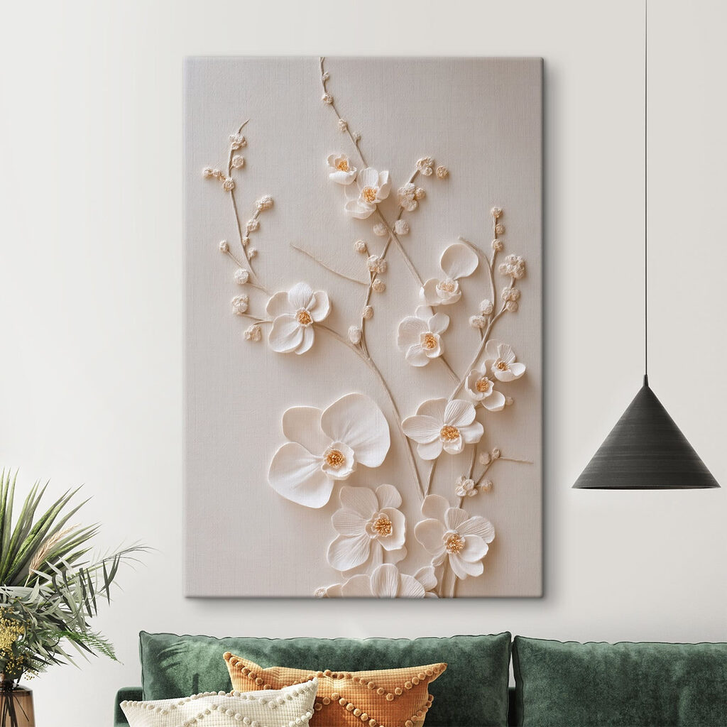 Orquídeas blancas en ramas — interior 2
