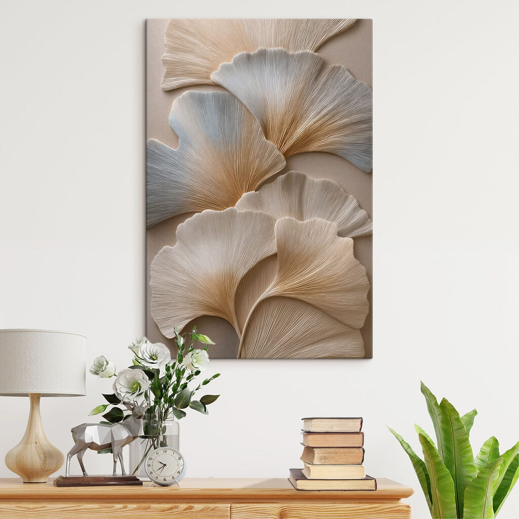 Ginkgo blanco en relieve — interior 1