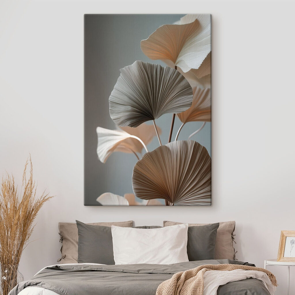 Ginkgo blanco sobre gris — interior 1
