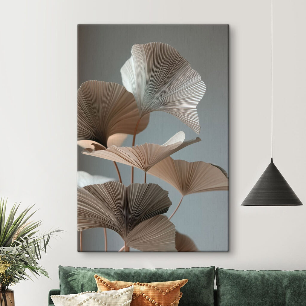Ginkgos marrones sobre gris — interior 2