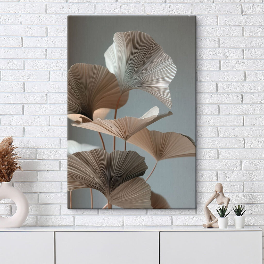 Ginkgos marrones sobre gris — interior 3