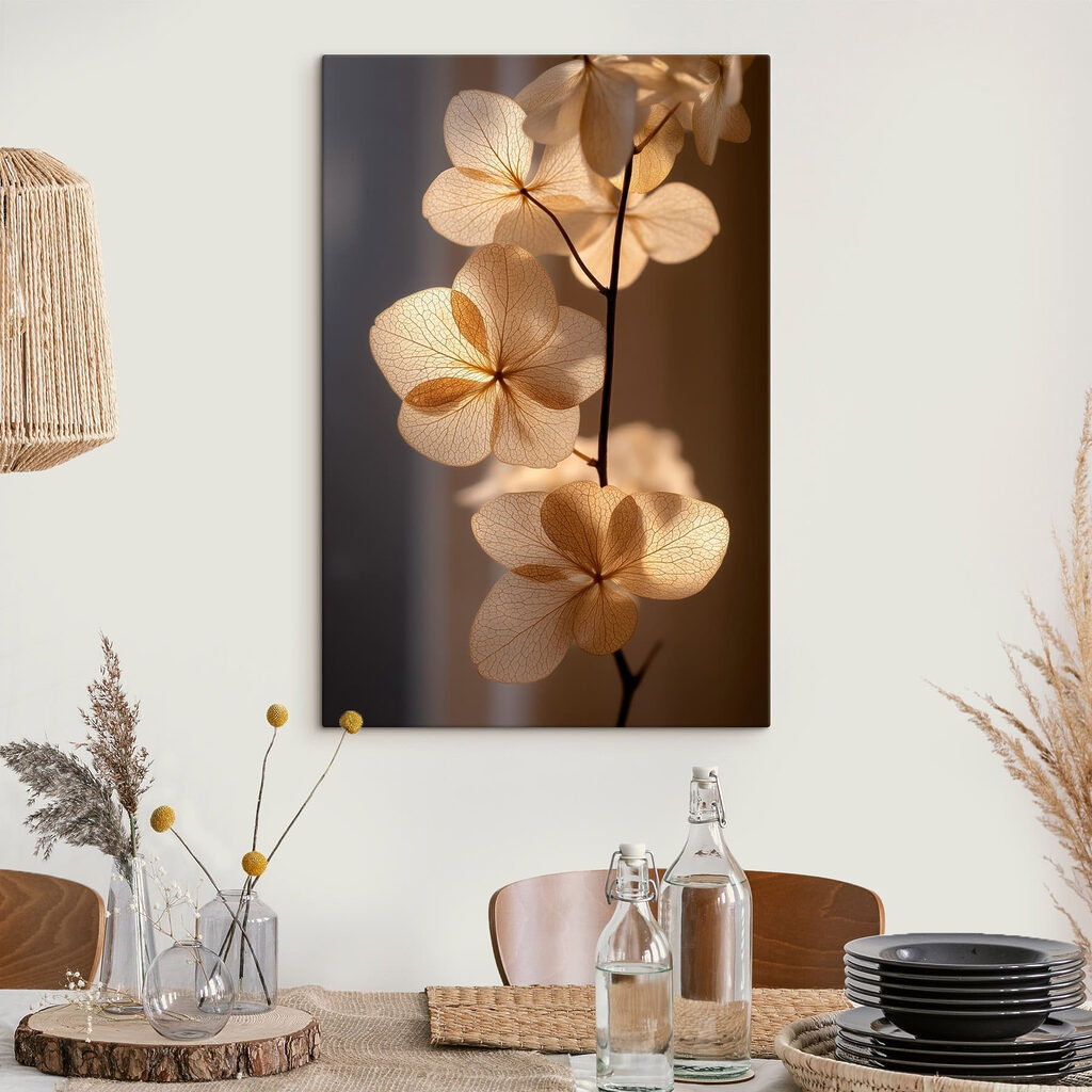 Flores claras al atardecer — interior 1