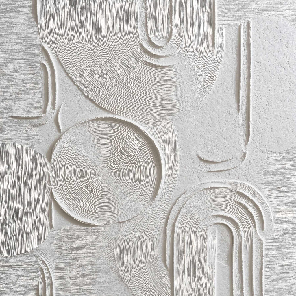 Arcos blancos en relieve — diseño completo
