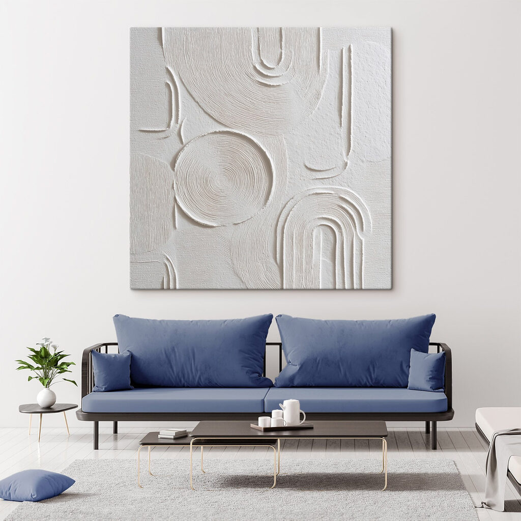 Arcos blancos en relieve — interior 2