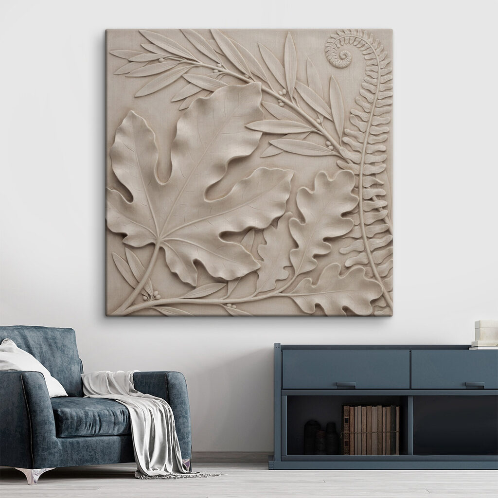 Monstera color arena en un interior