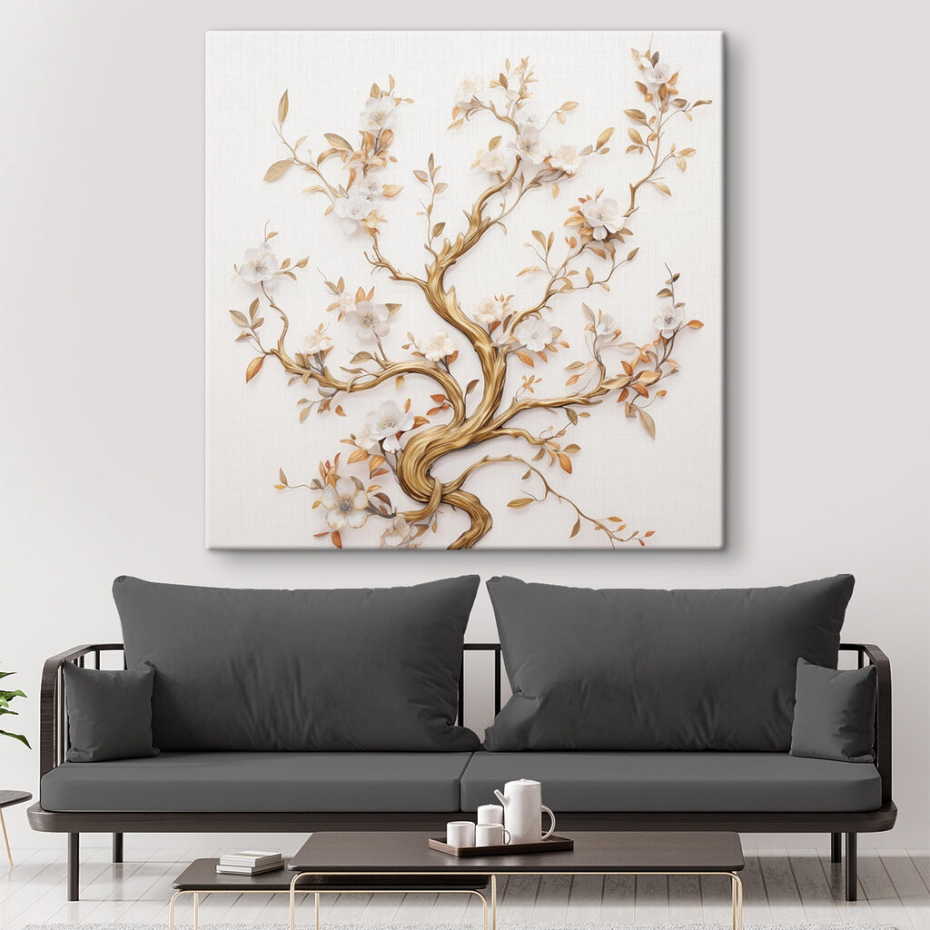 Árbol en flor dorado — interior 2