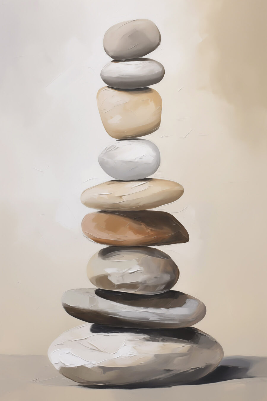 Pila de piedras lisas — diseño completo