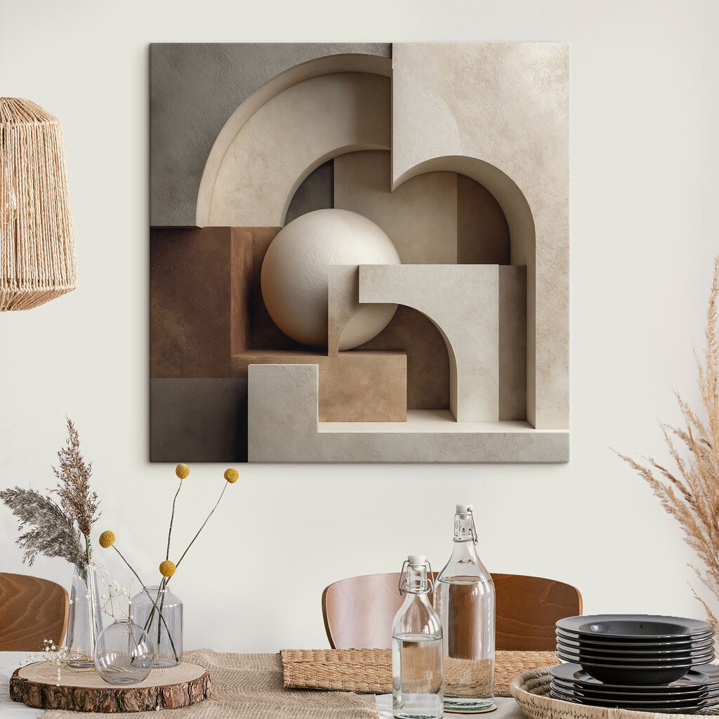 Esferas entre arcos — interior 1