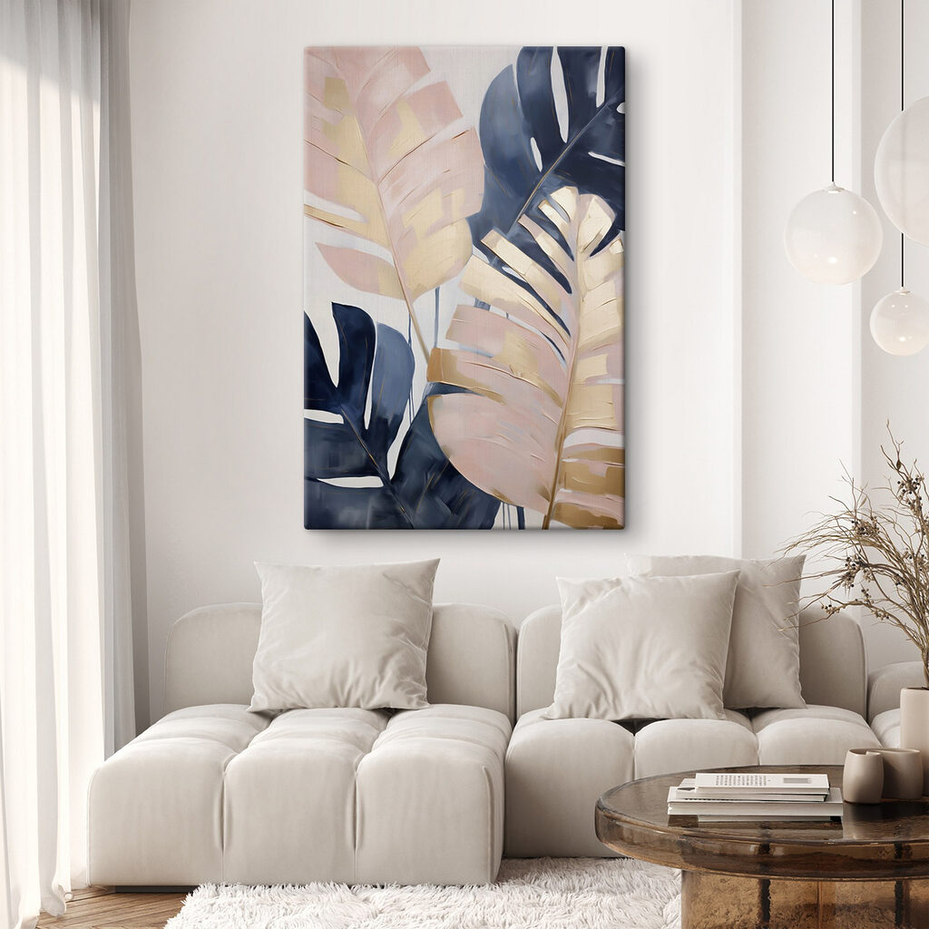 Monstera azul y rosa — interior 2