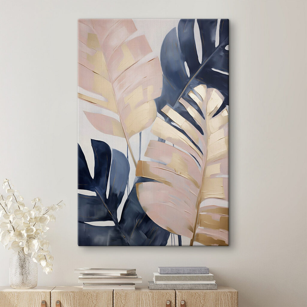 Monstera azul y rosa — interior 1