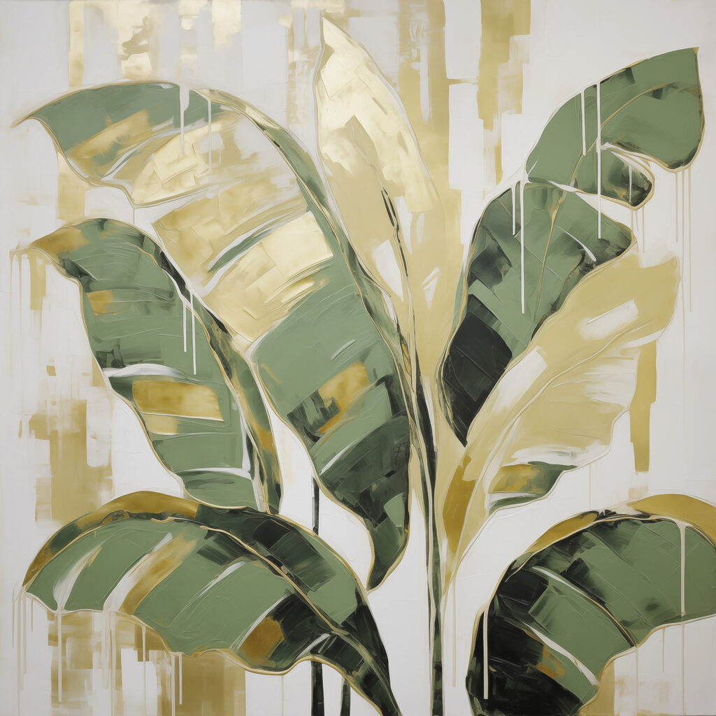 Monstera con trazos anchos — diseño completo