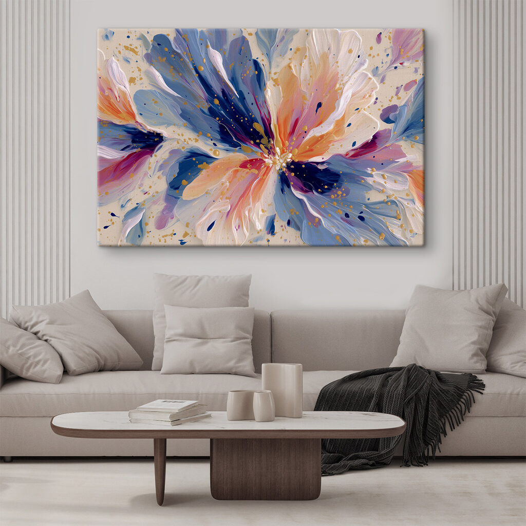 Salpicaduras azules y rosas — interior 2