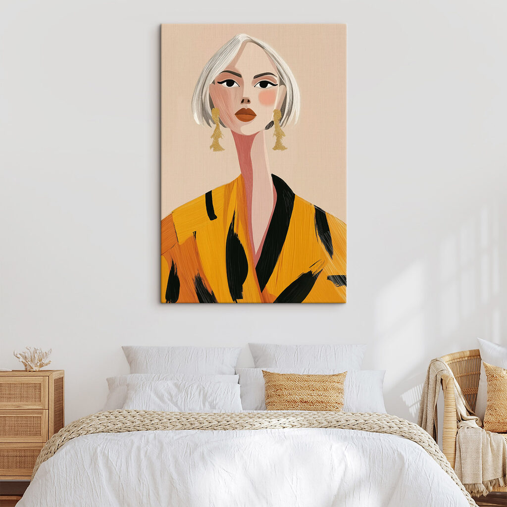Mujer de pelo plateado — interior 1