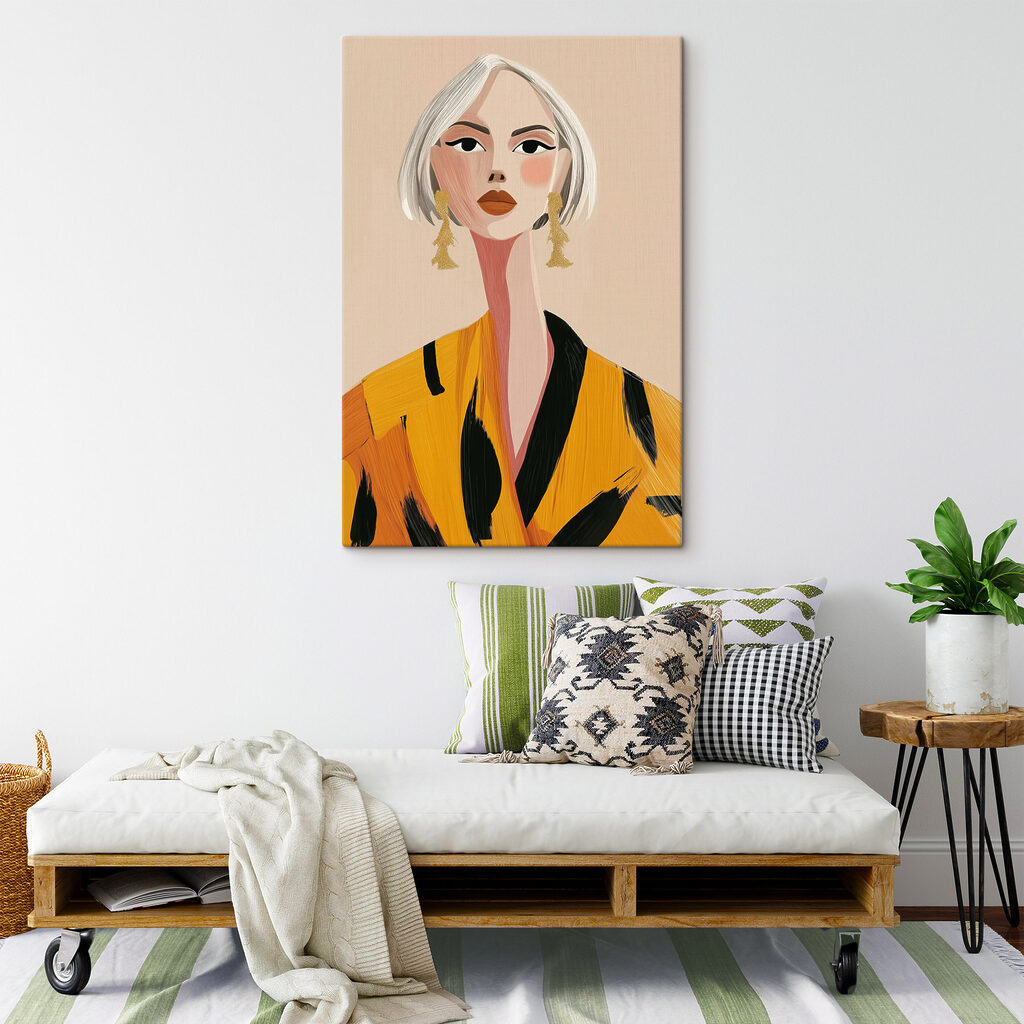 Mujer de pelo plateado — interior 2