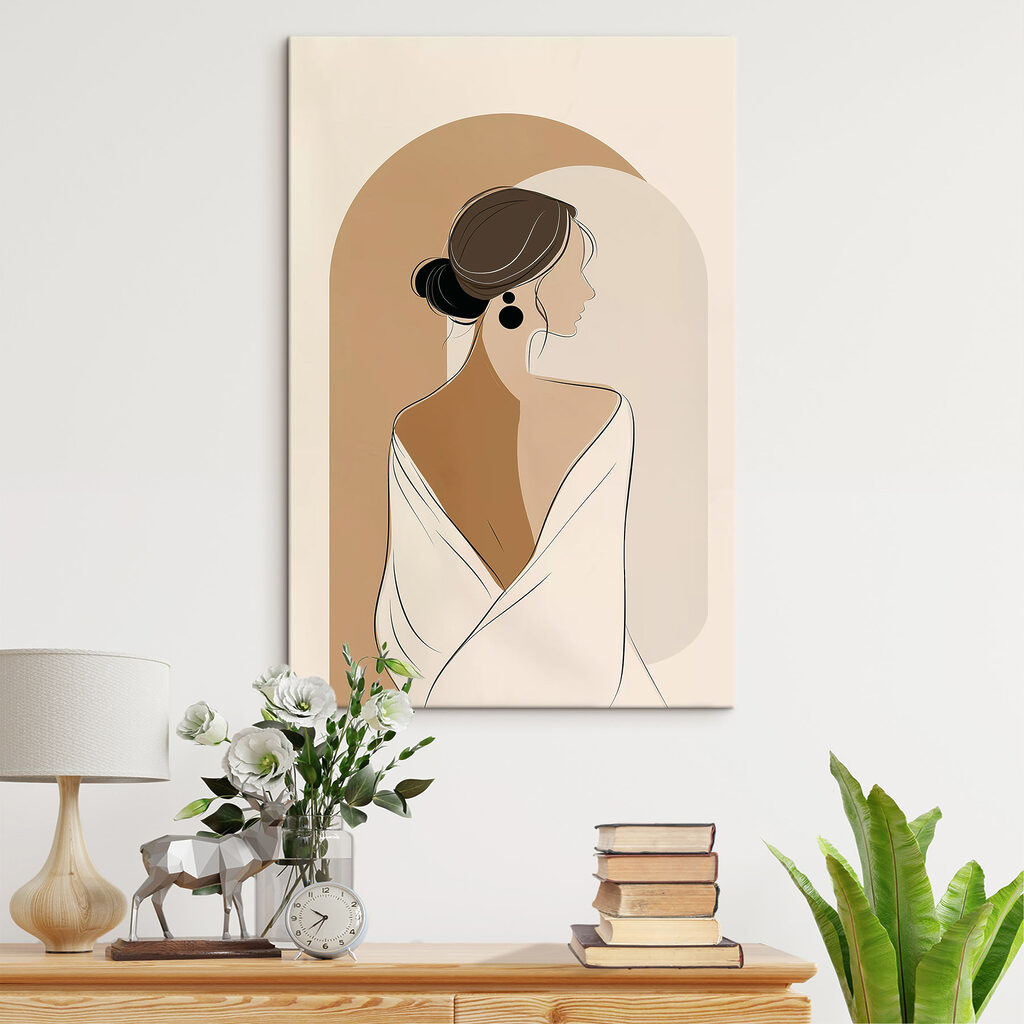 Mujer de espalda desnuda — interior 1