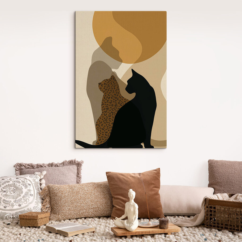 Gatos ante el sol — interior 2