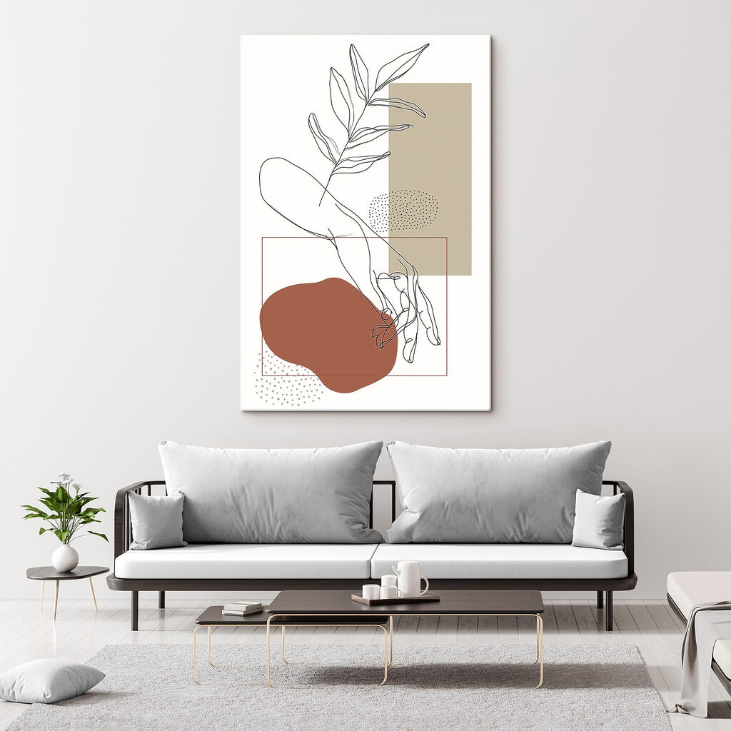 Mano entre hojas — interior 2