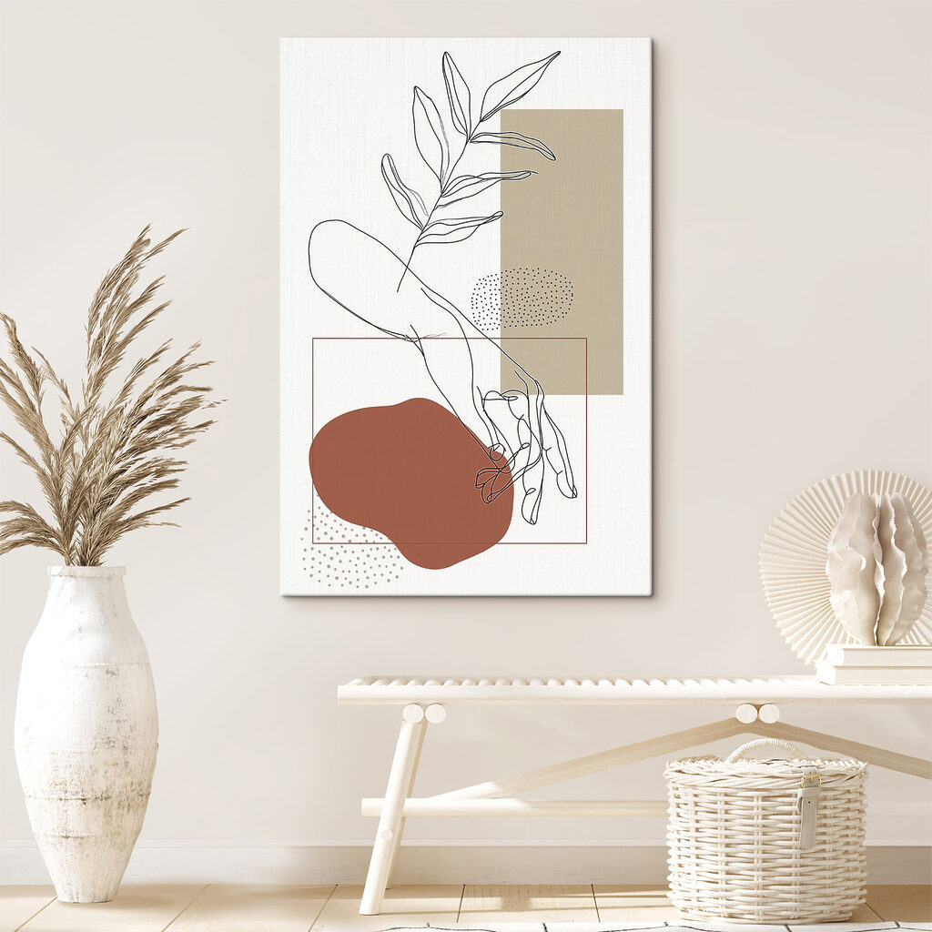 Mano entre hojas — interior 1