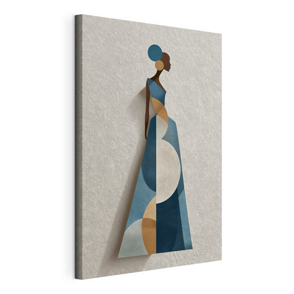 Figura con vestido azul — vista del producto