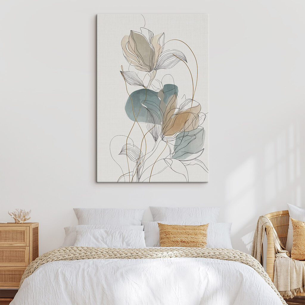 Hojas translúcidas y flores — interior 2
