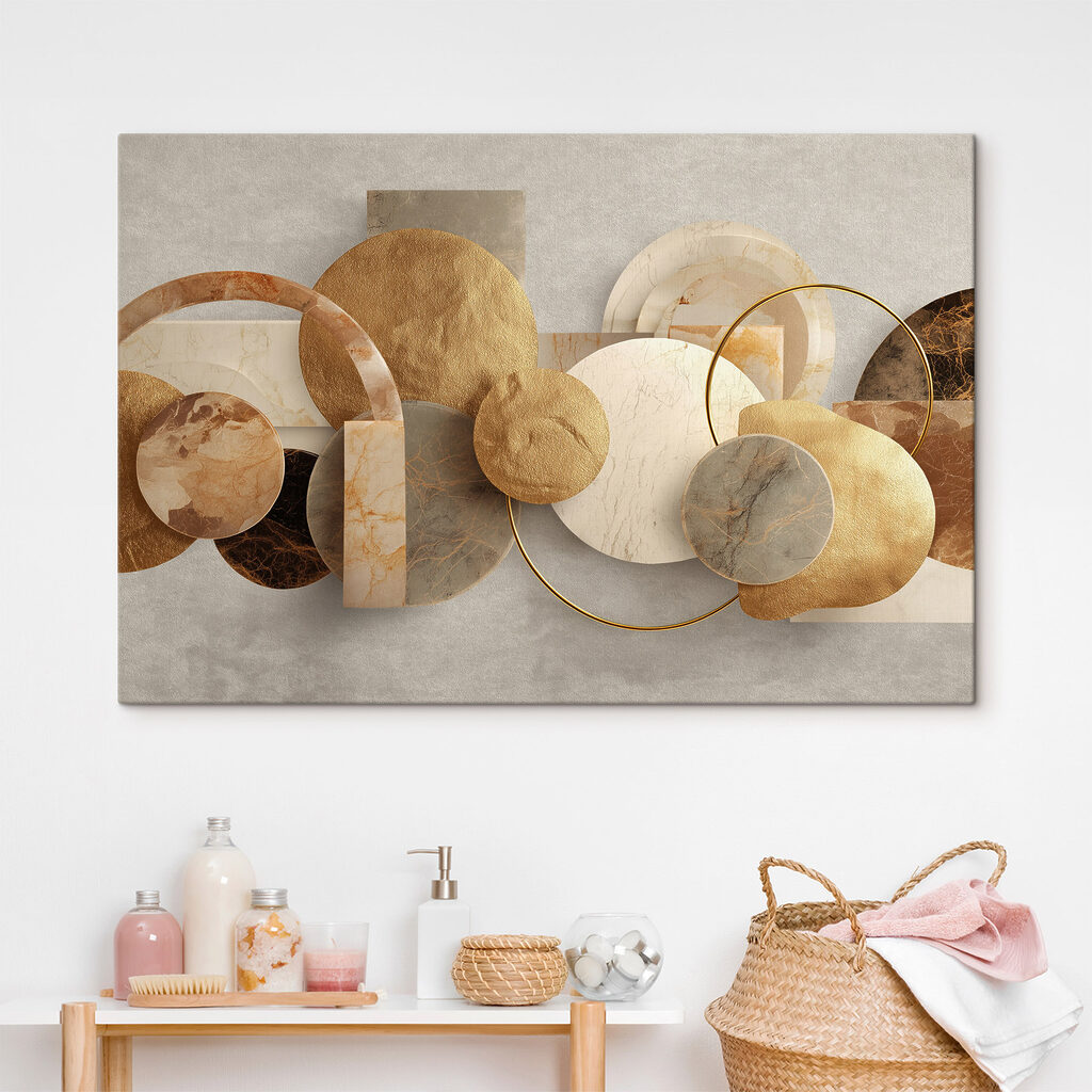Círculos dorados y rectángulos — interior 1