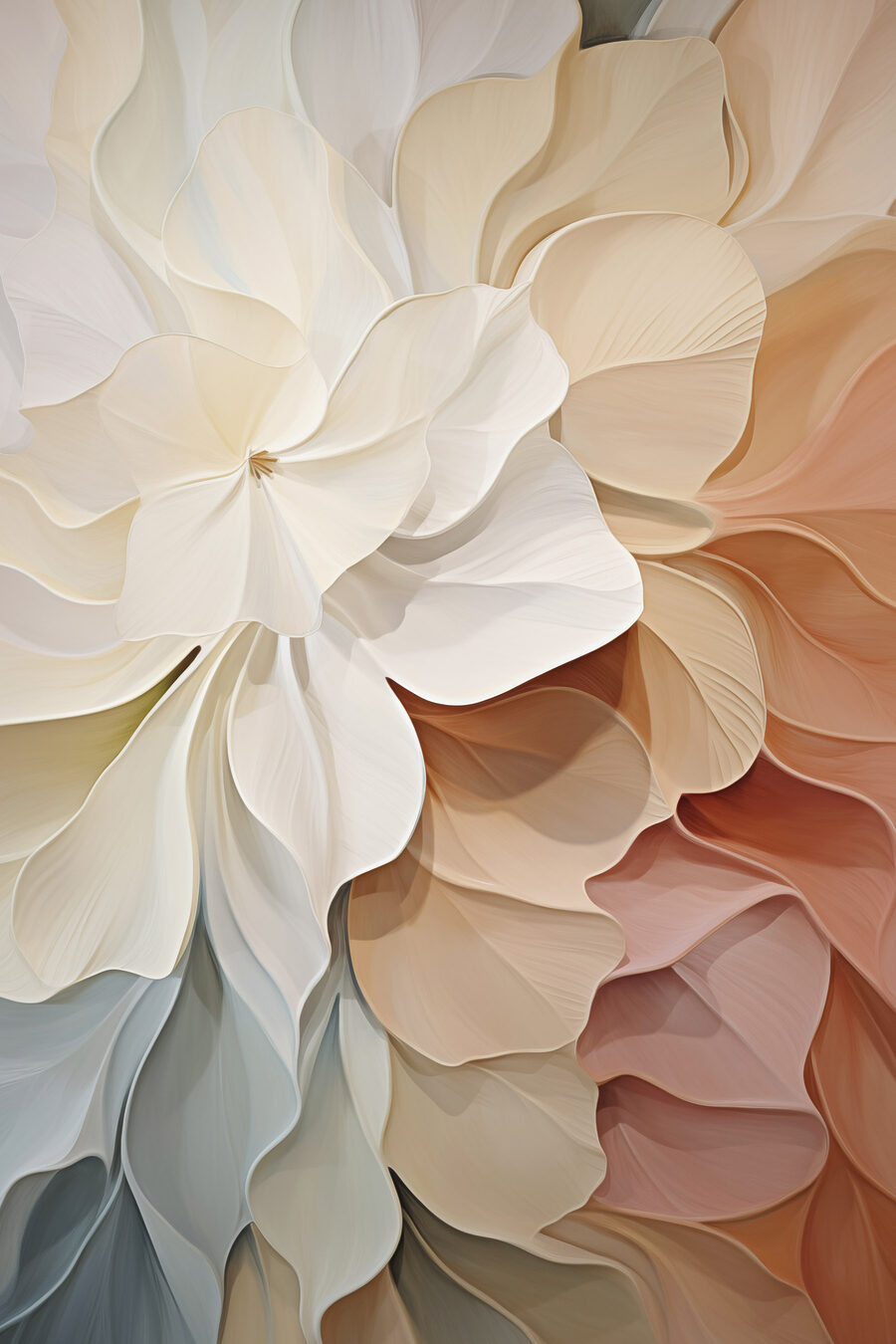 Formas ondulantes en pastel — diseño completo
