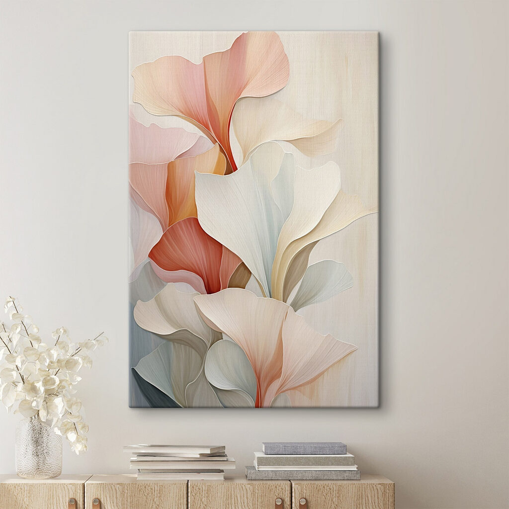 Flores rosas en abanico — interior 1