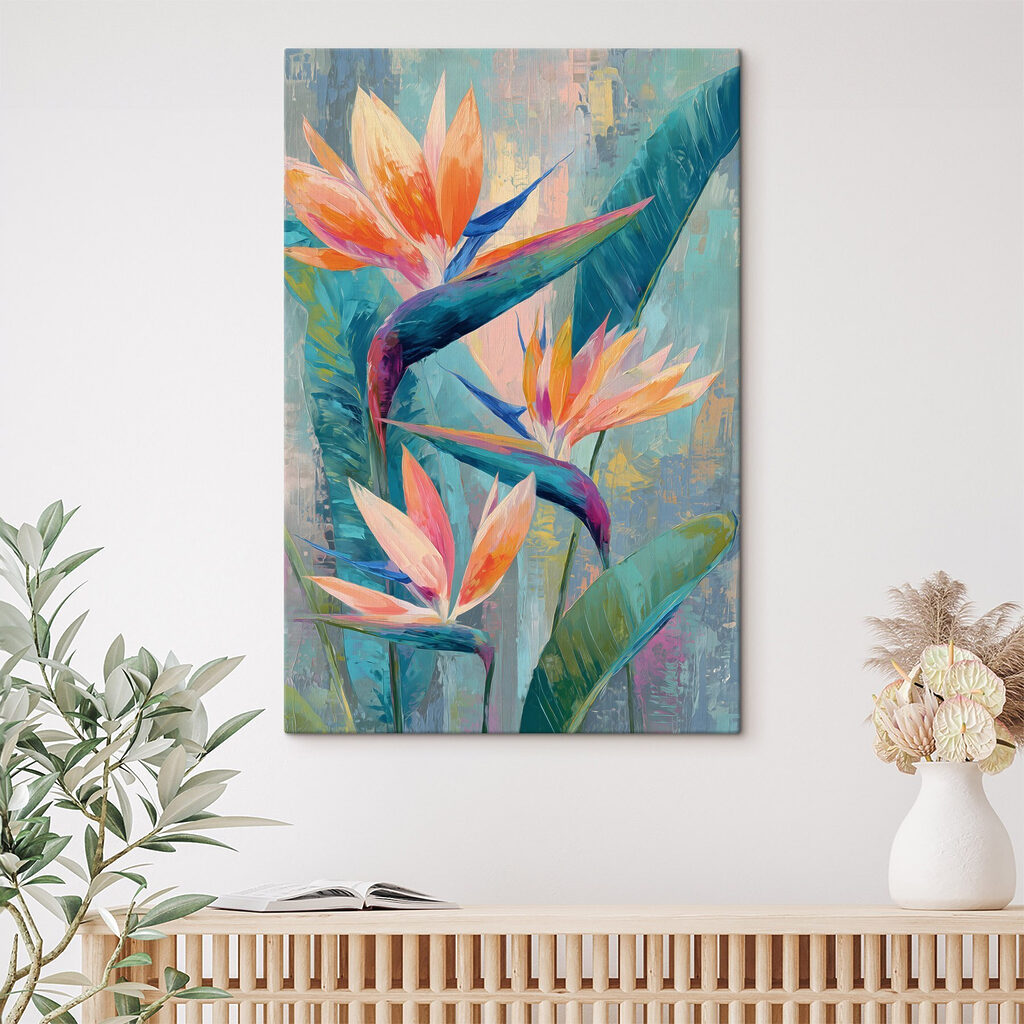 Flores del paraíso en un interior